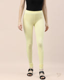 Cotton Churidar Legging - Citron Yellow