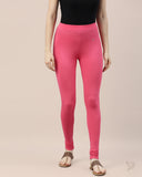 Cotton Churidar Legging - Flirty Flamingo