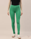 Cotton Churidar Legging - Green Grass