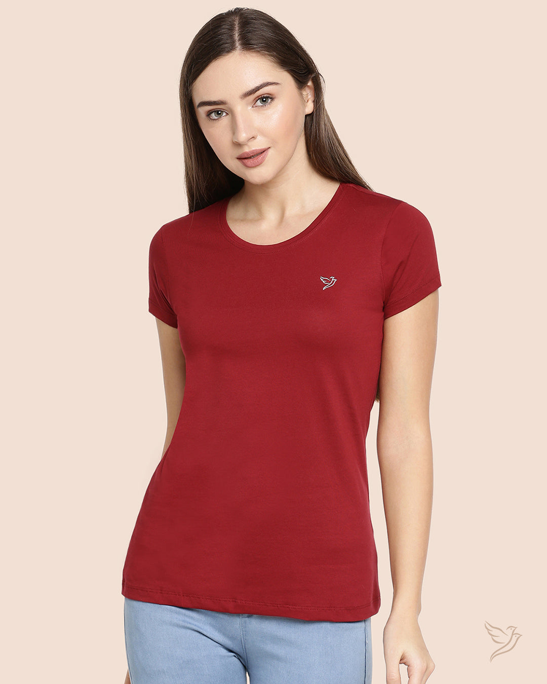 Cherry Berry Women Slim Fit Signature Tee