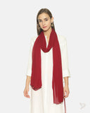 Matching Shawl - Mehandi Maroon