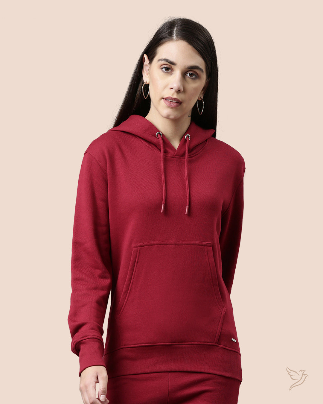 Maroon Hoodie for College Girls