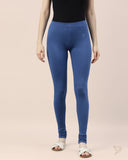 Cotton Churidar Legging - Blue Spring