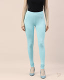 Cotton Churidar Legging - Aqua Marine