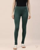 Cotton Churidar Legging - Bottle Green