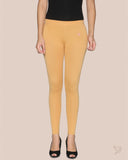 Cotton Ankle Legging - Caramel Custard