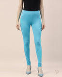 Cotton Churidar Legging - Sky Fall