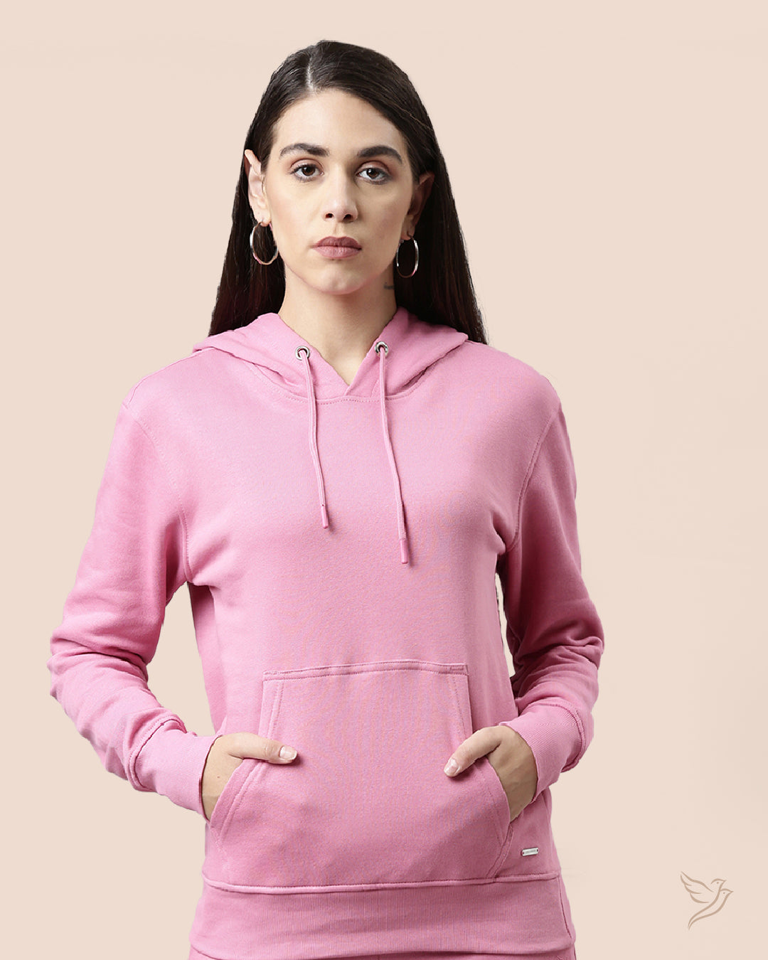 Women Hoodie - Dark Pink – Twin Birds Store