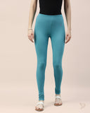 Cotton Churidar Legging - Teal Blue