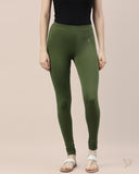 Cotton Churidar Legging - Green Tree