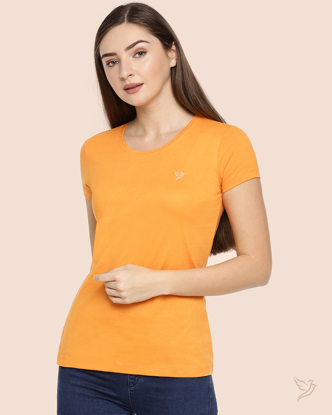 Orange Tango Women Slim Fit Signature Tee