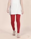 Cotton Churidar Legging - Lava Red