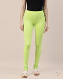 Cotton Churidar Legging - Green Apple