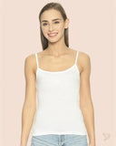 Sleek Spaghetti Cami With Adjuster - White