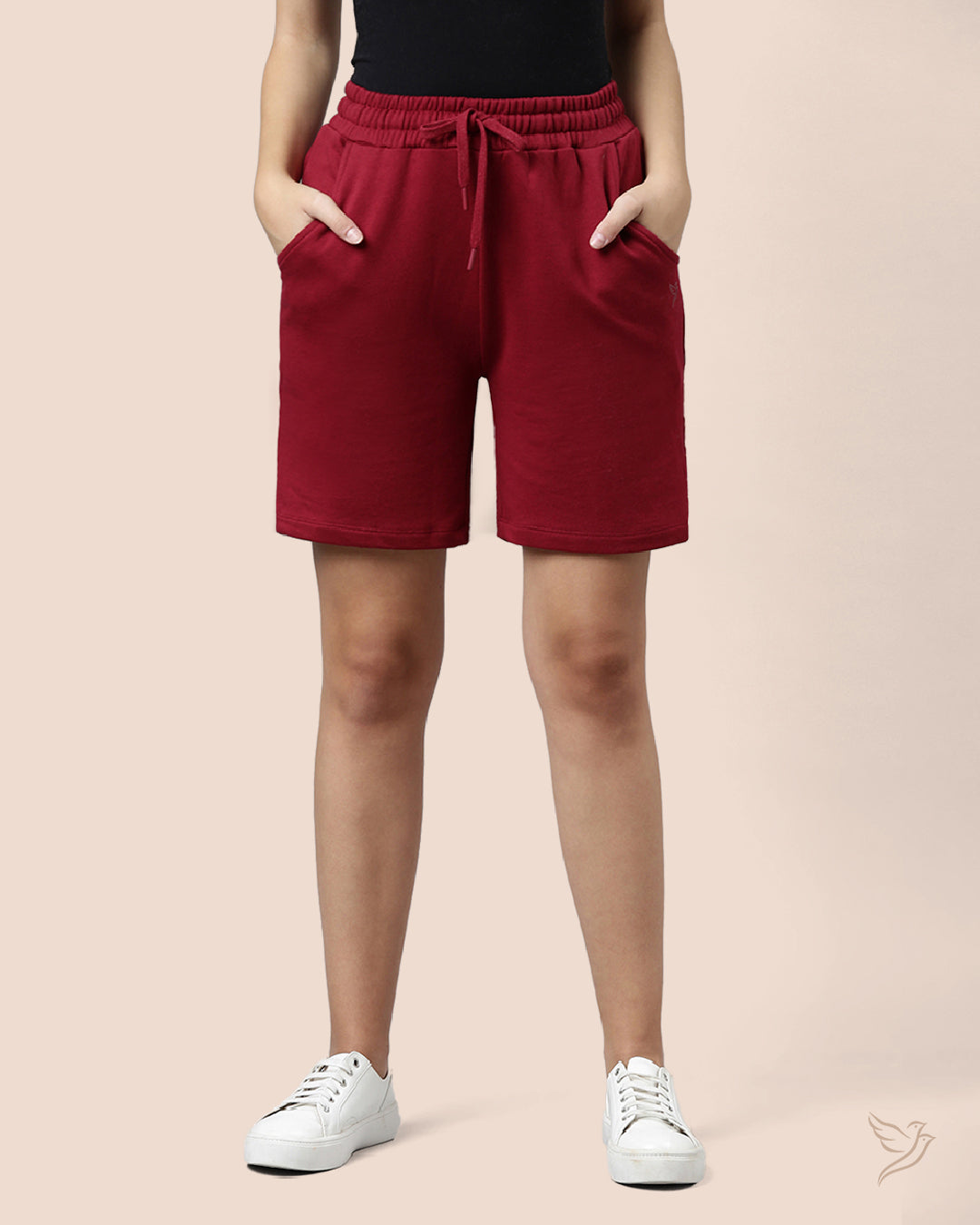 Maroon Women Shorts