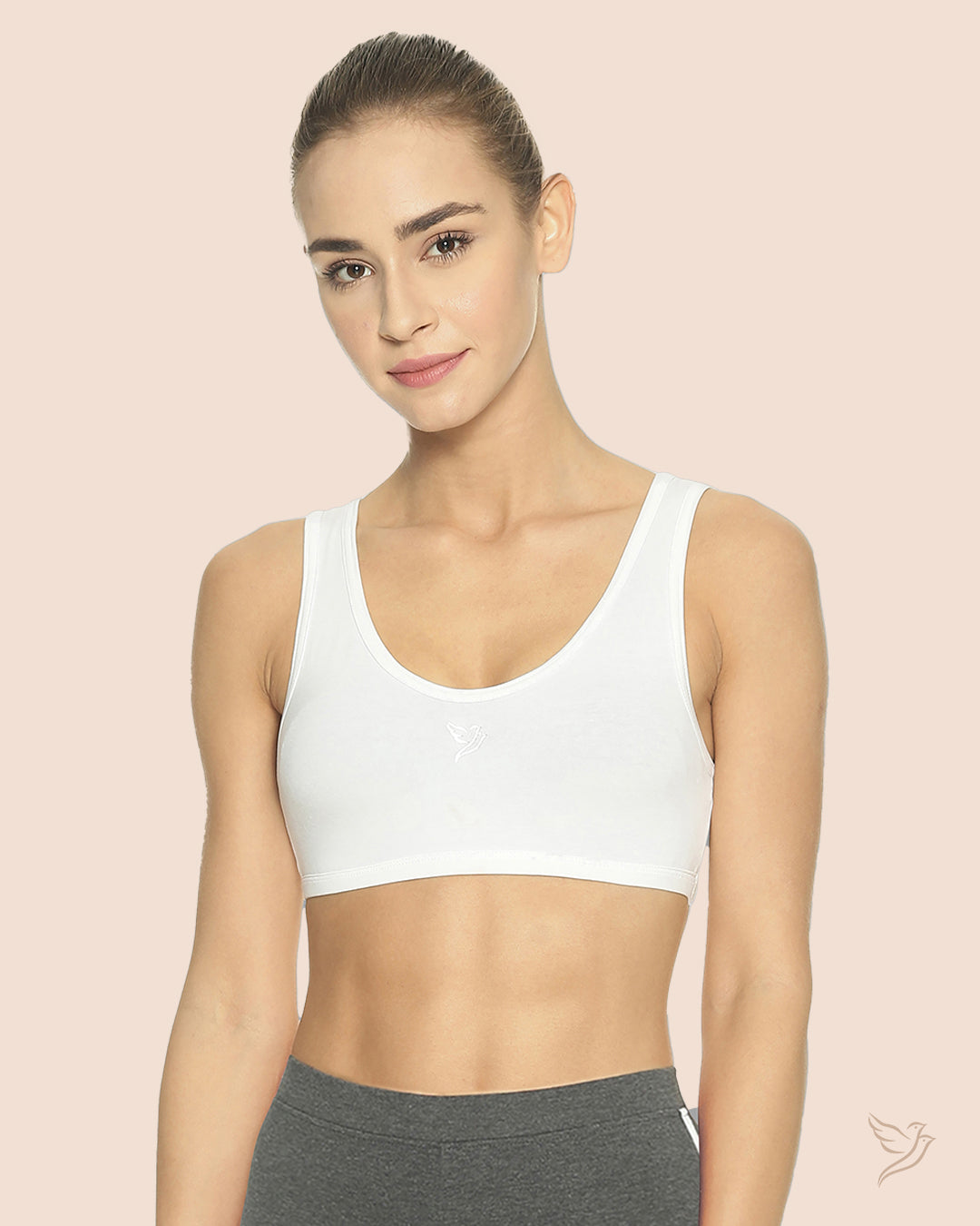 White Women Stretch Sports Vest Reversible