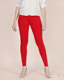 Viscose Ankle Legging - Tomato red
