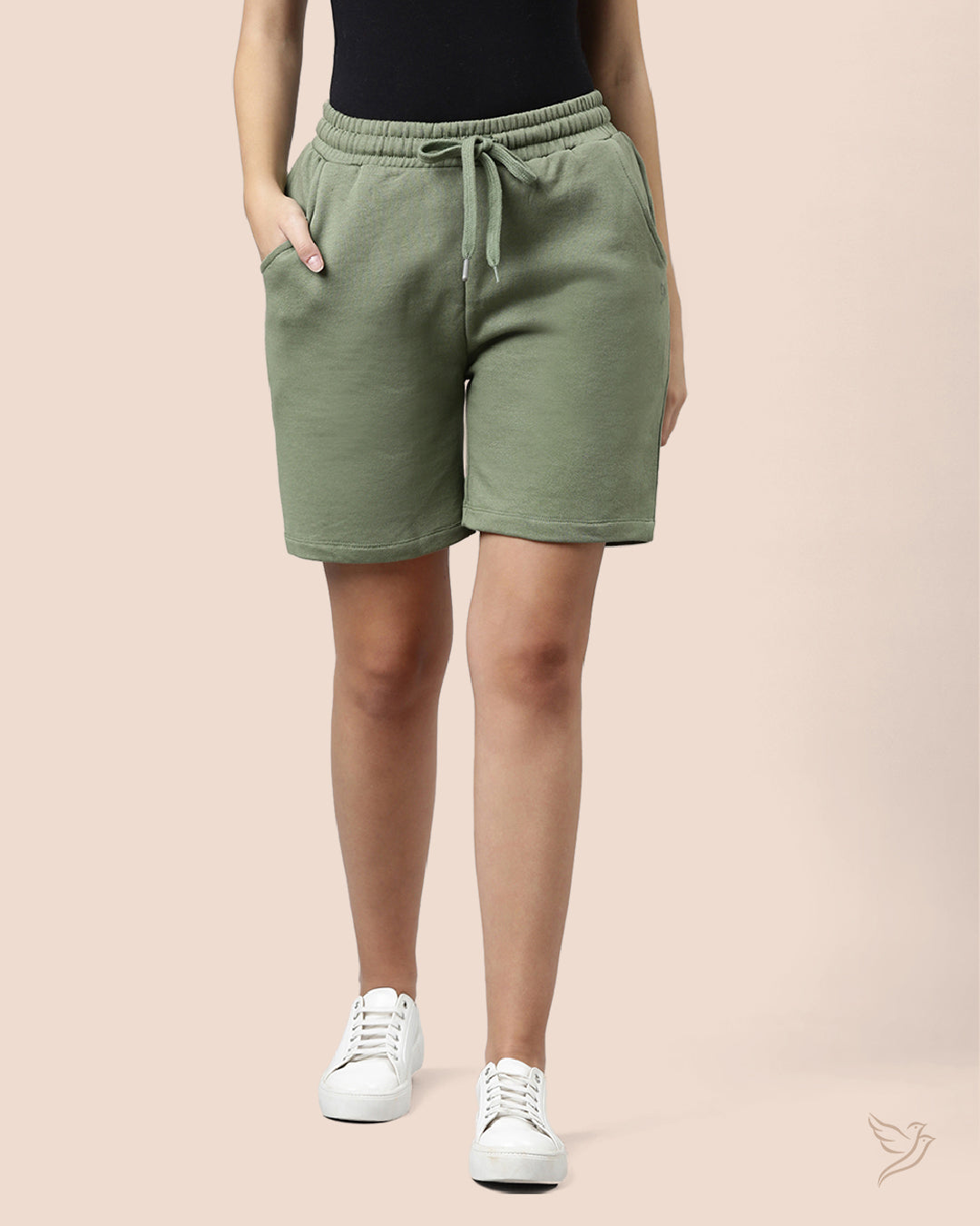 Olive Women Shorts