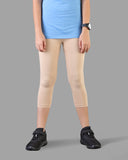 Kids Cotton Capri Legging - Butter Scotch