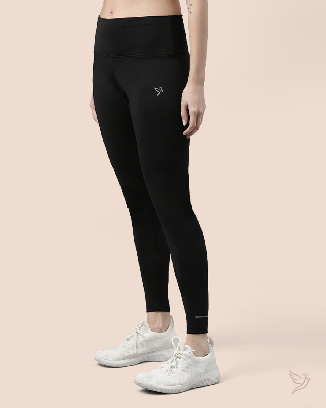 Black Performance Tights High Waist for Women