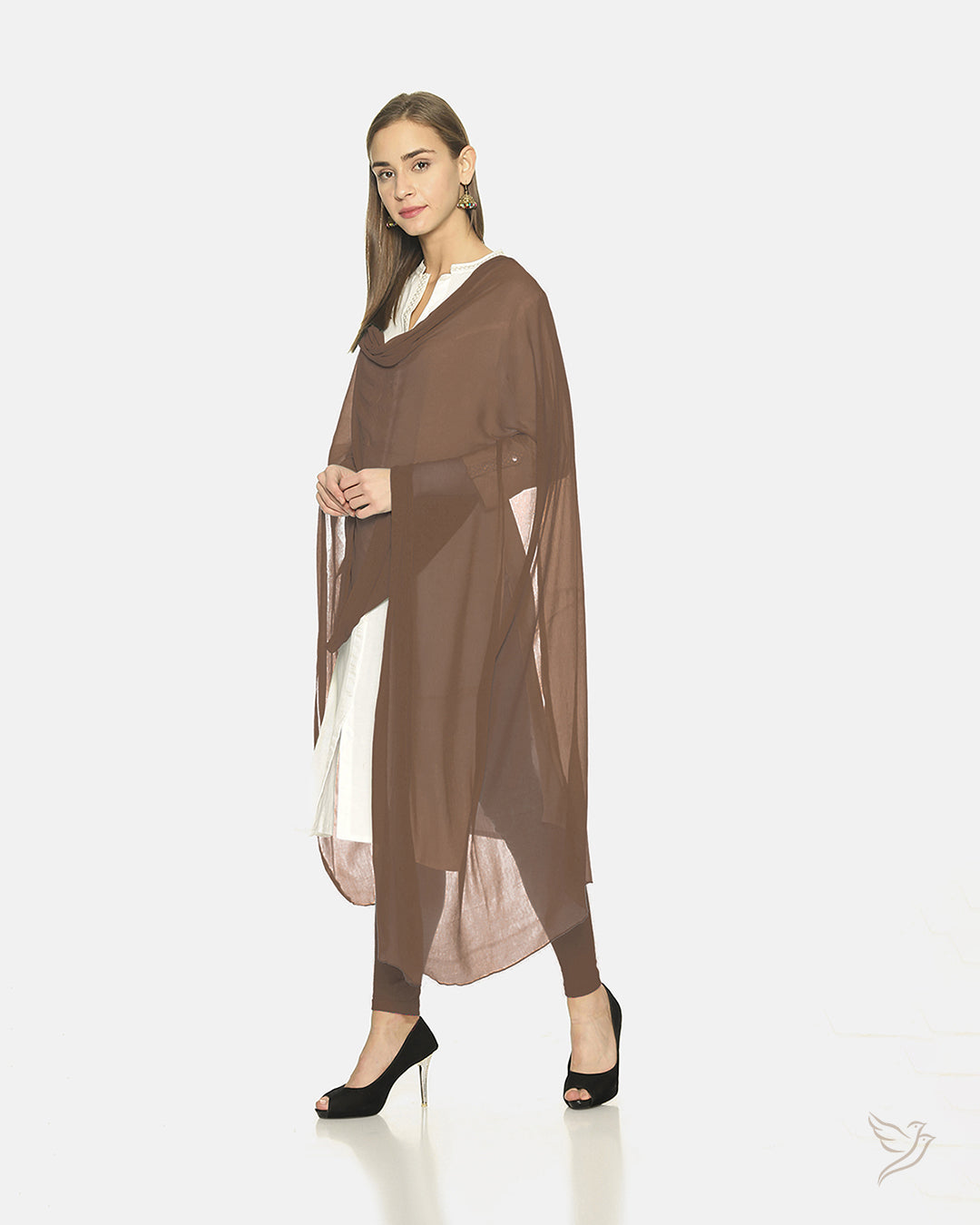 Dark Chocolate Women Matching Shawl for College Girls