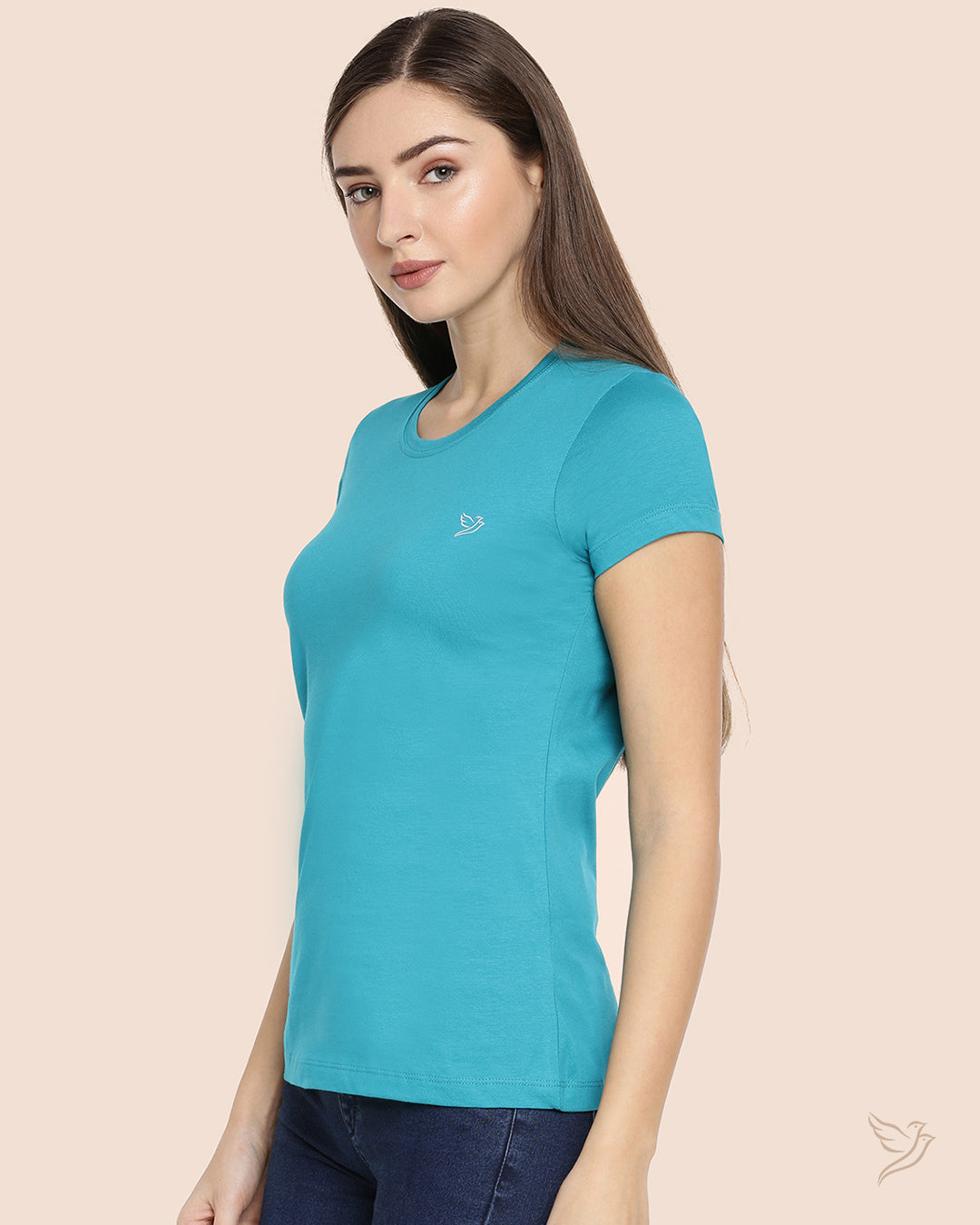 Pool Side Slim Fit Signature Tee for Women