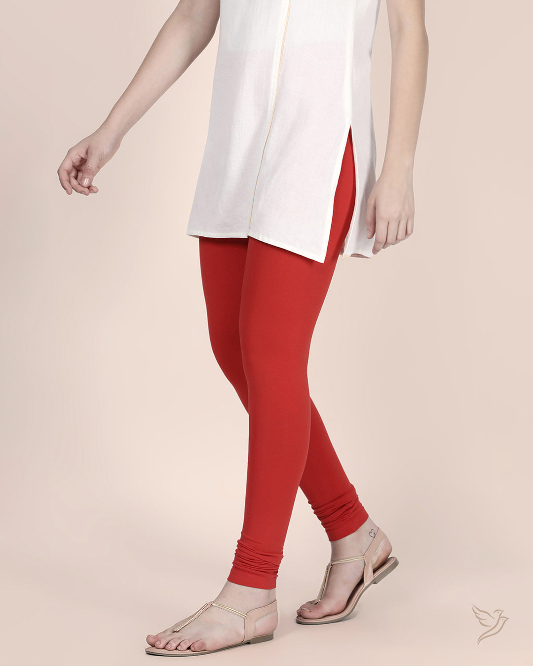 Red Chilli Cotton Churidar Legging for Women
