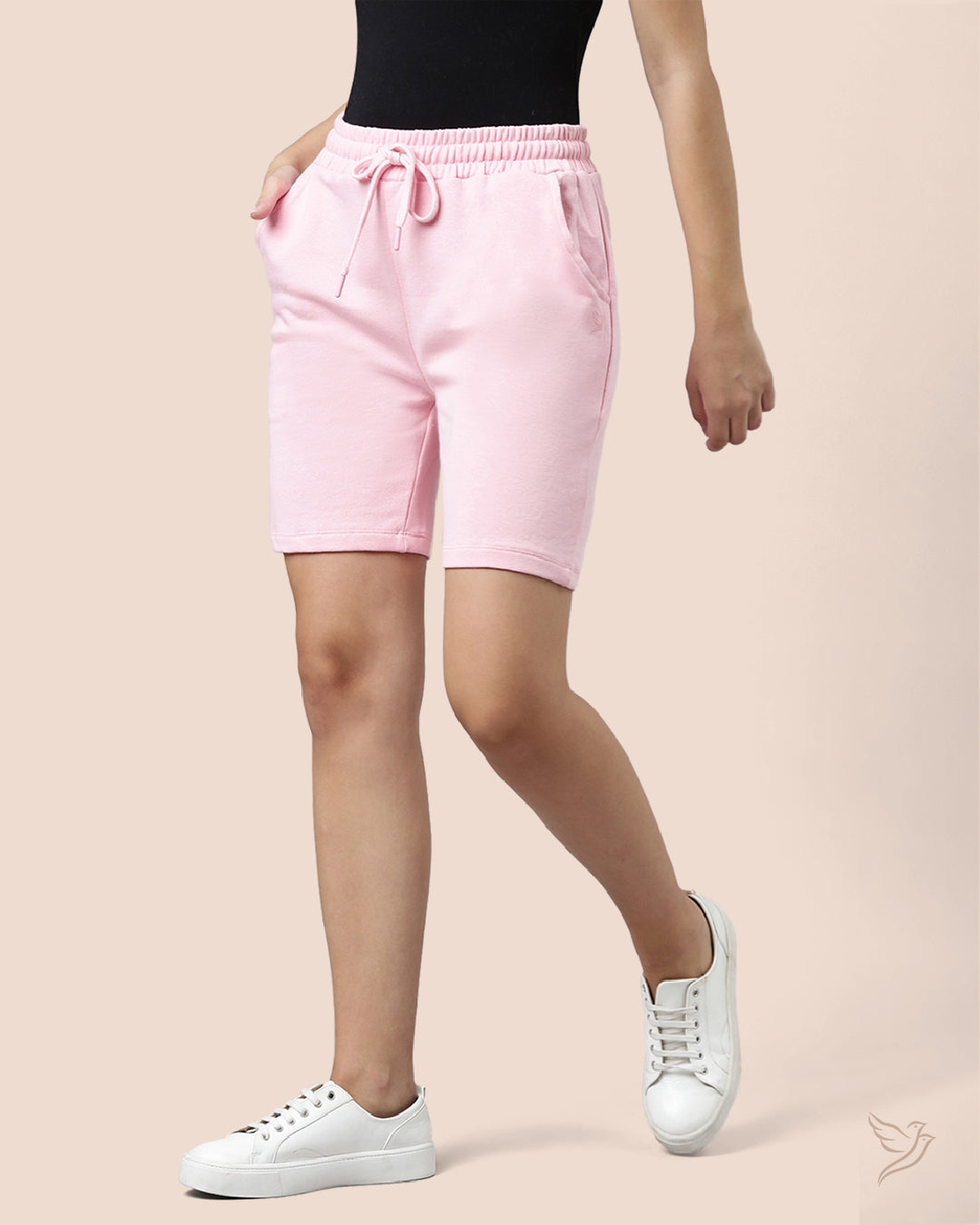 Light Pink Shorts for College Girls