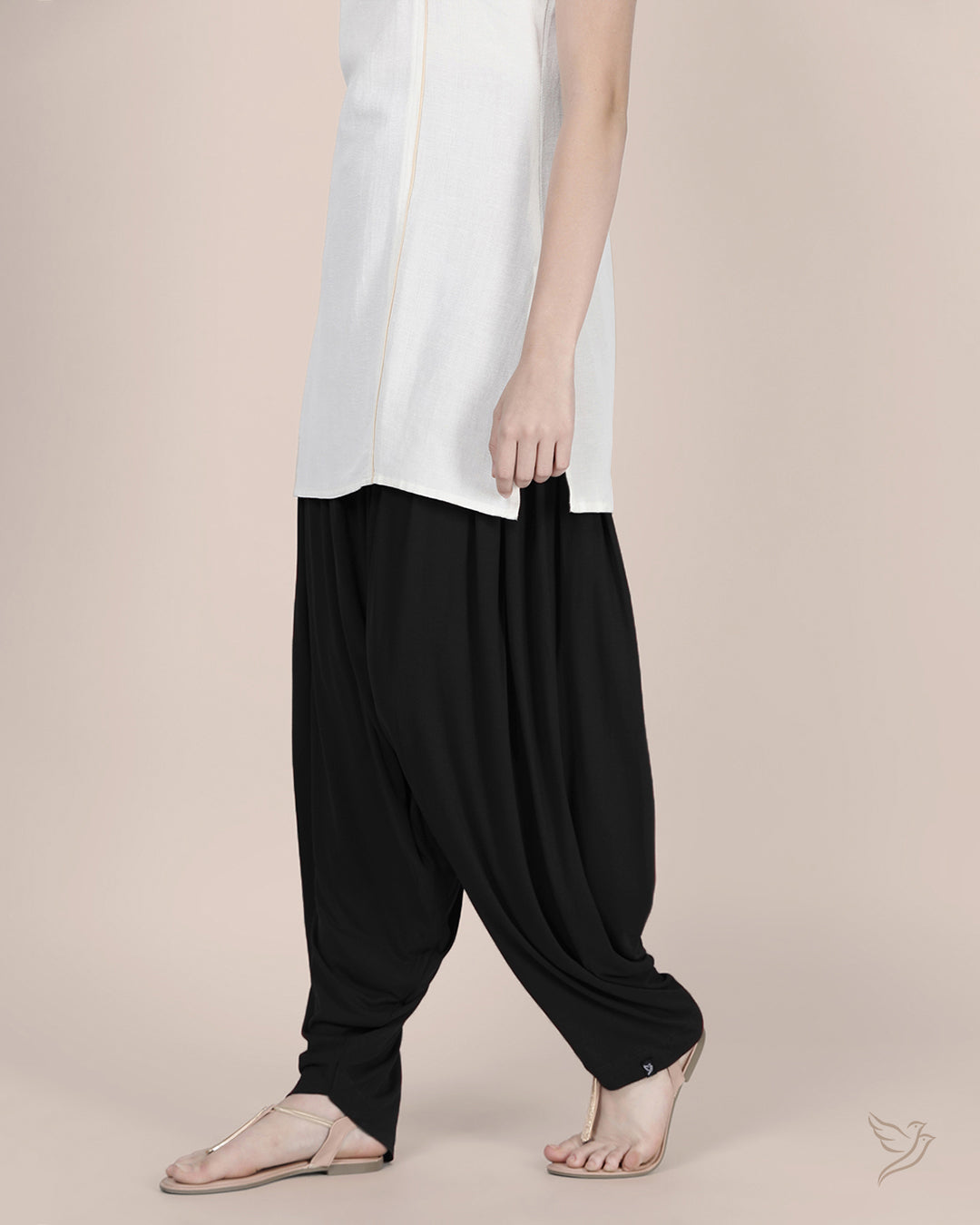 Carbon Black Patiala Pant for Women