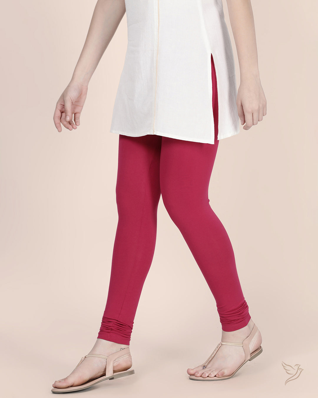 Bubble Gum Cotton Churidar Legging for Women