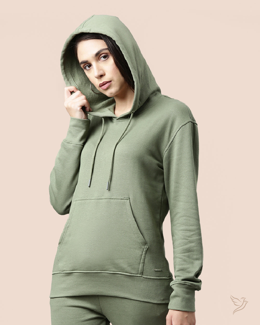 Stylish Olive Women Hoodie