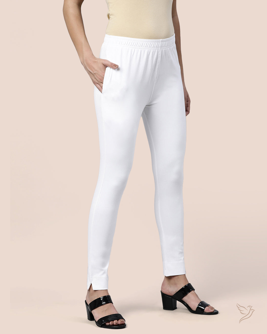 White Sleek Kurti Pant for College Girls