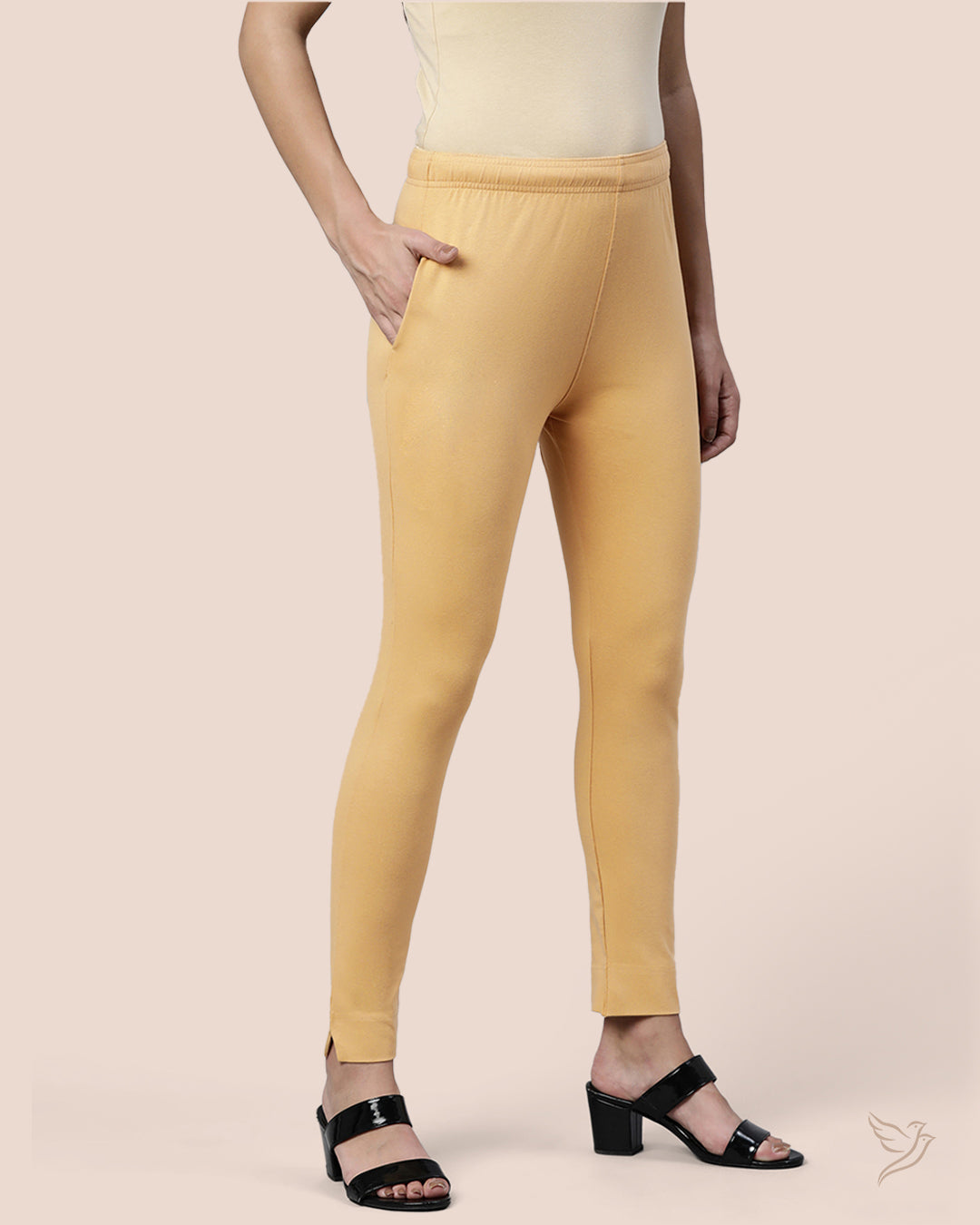 Caramel Custard Sleek Kurti Pant for College Girls