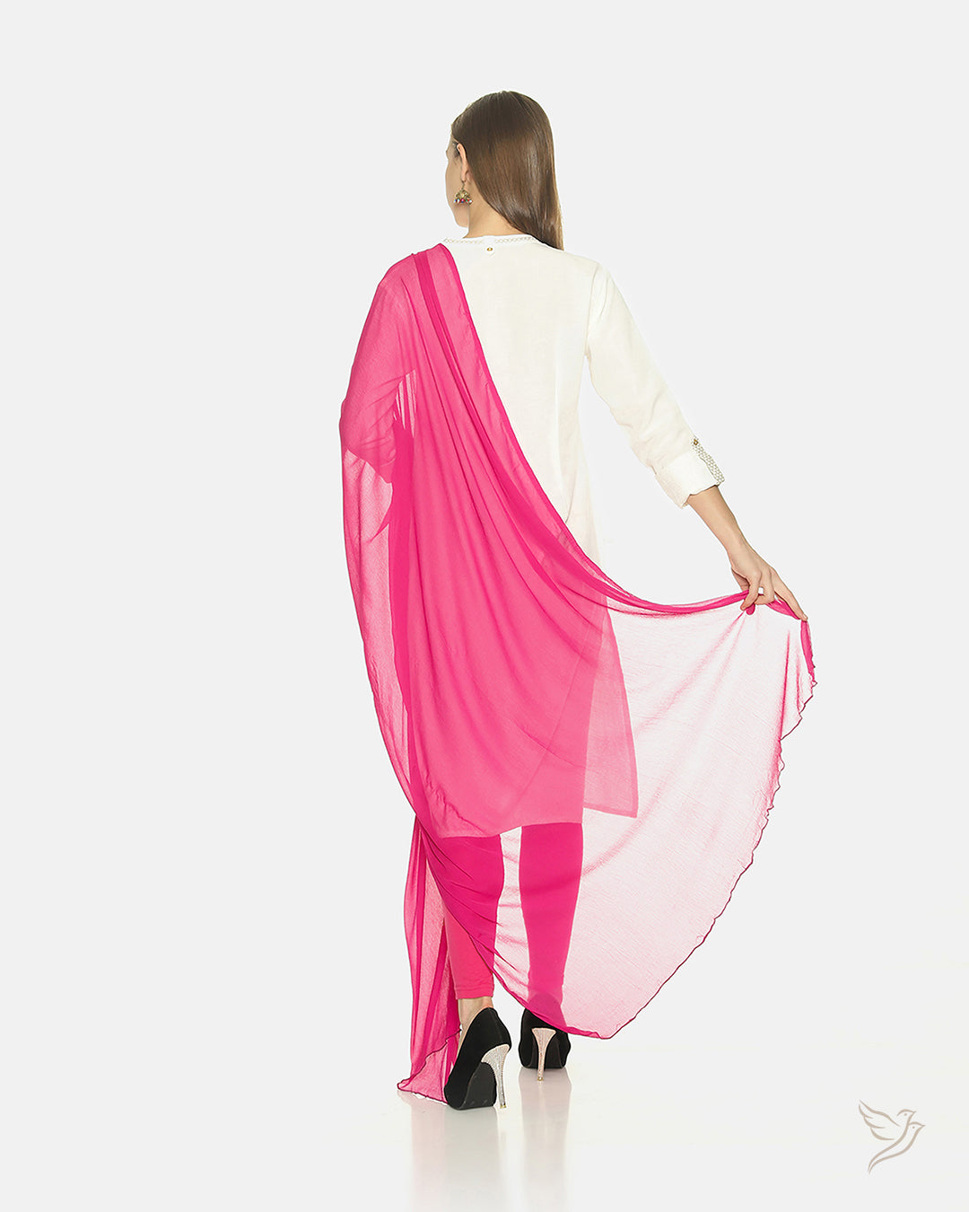 matching shawl for pink dress