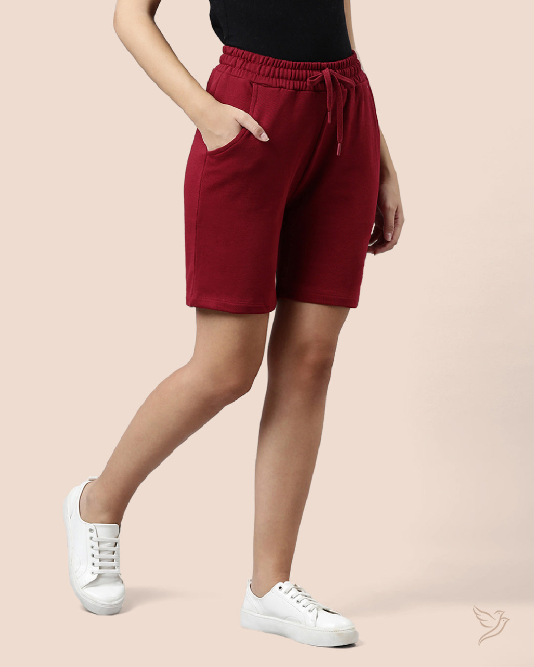 Maroon Shorts for Women