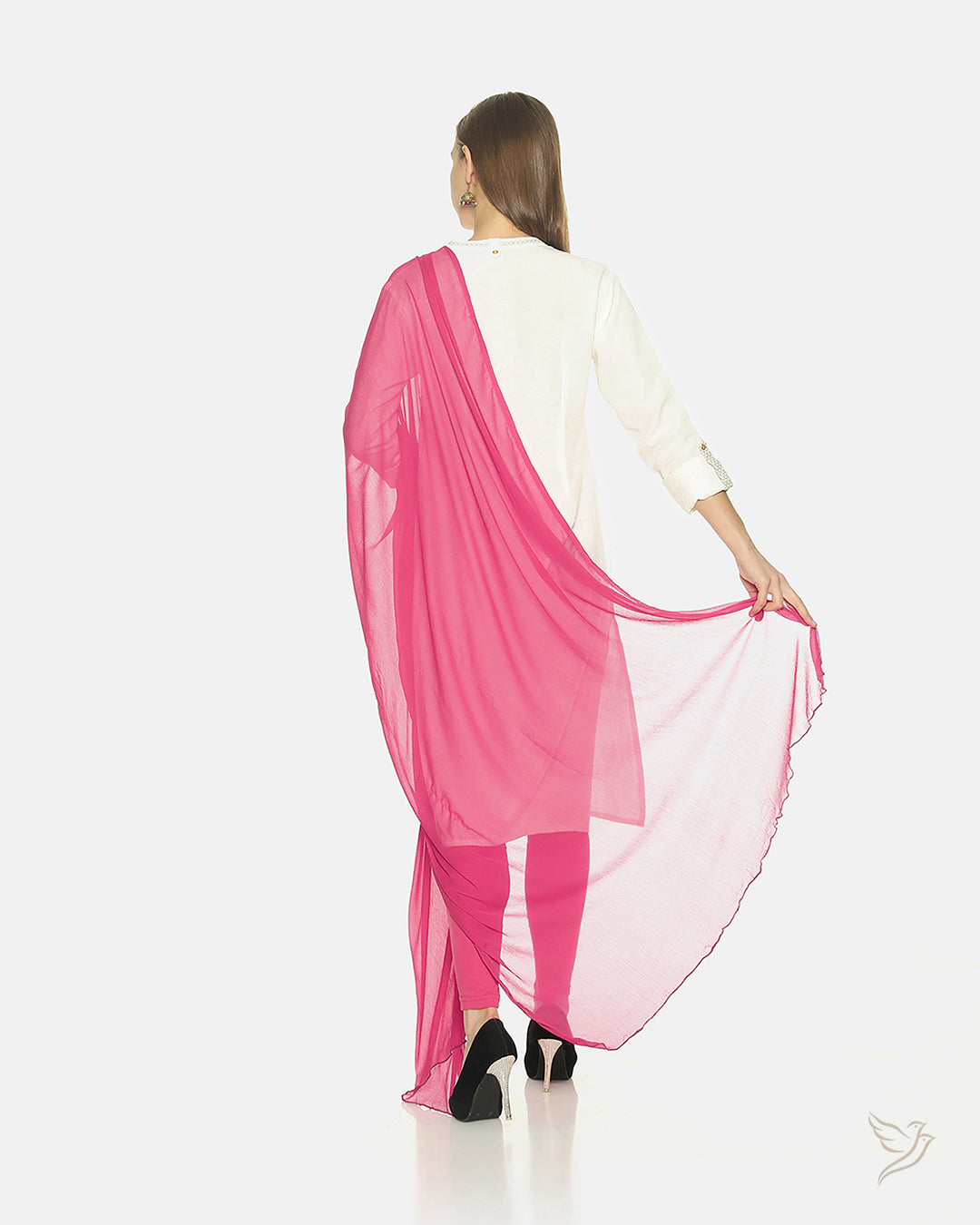 Stylish Mystic Pink Women Matching Shawl