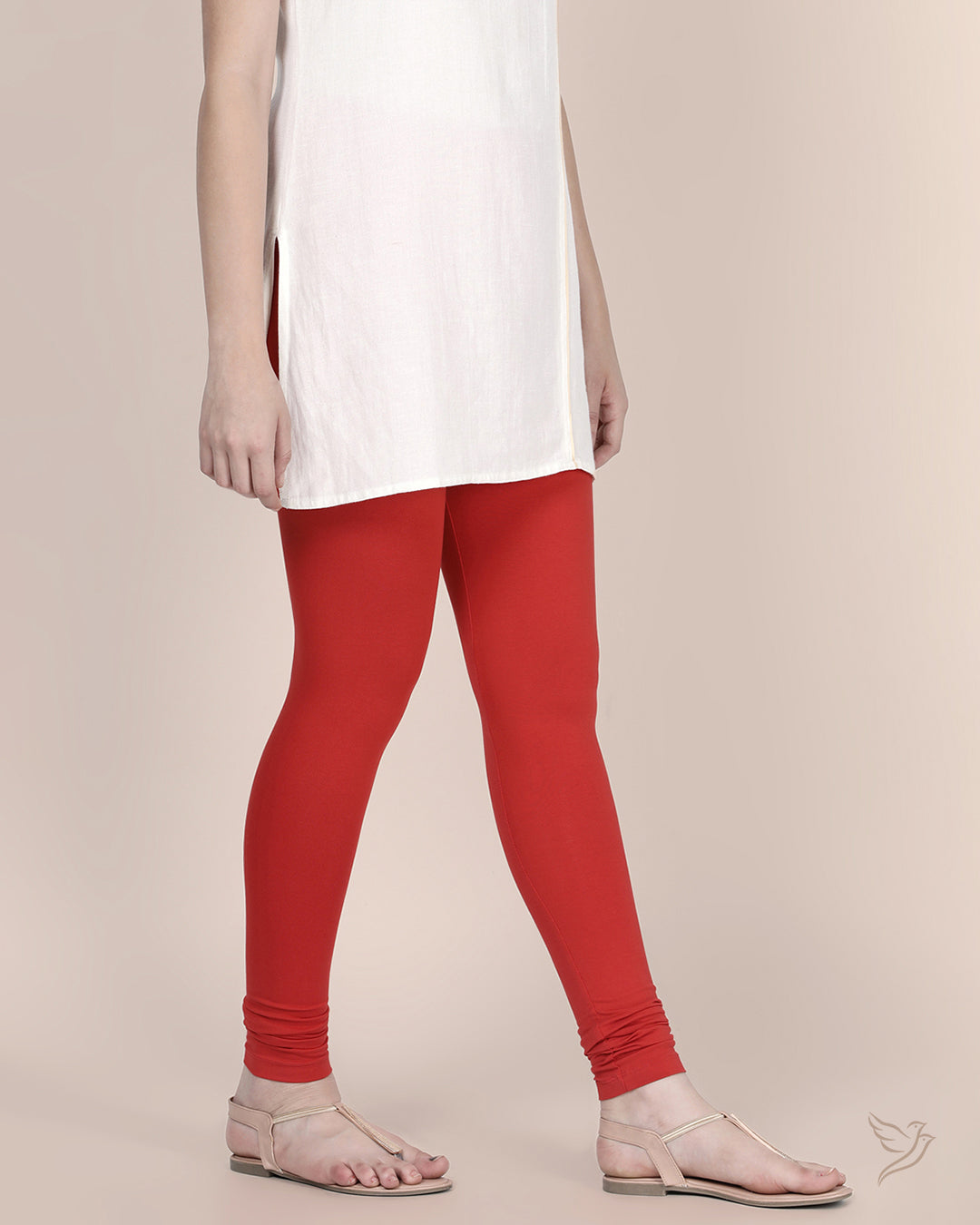 Red Chilli Cotton Churidar Legging for College girls