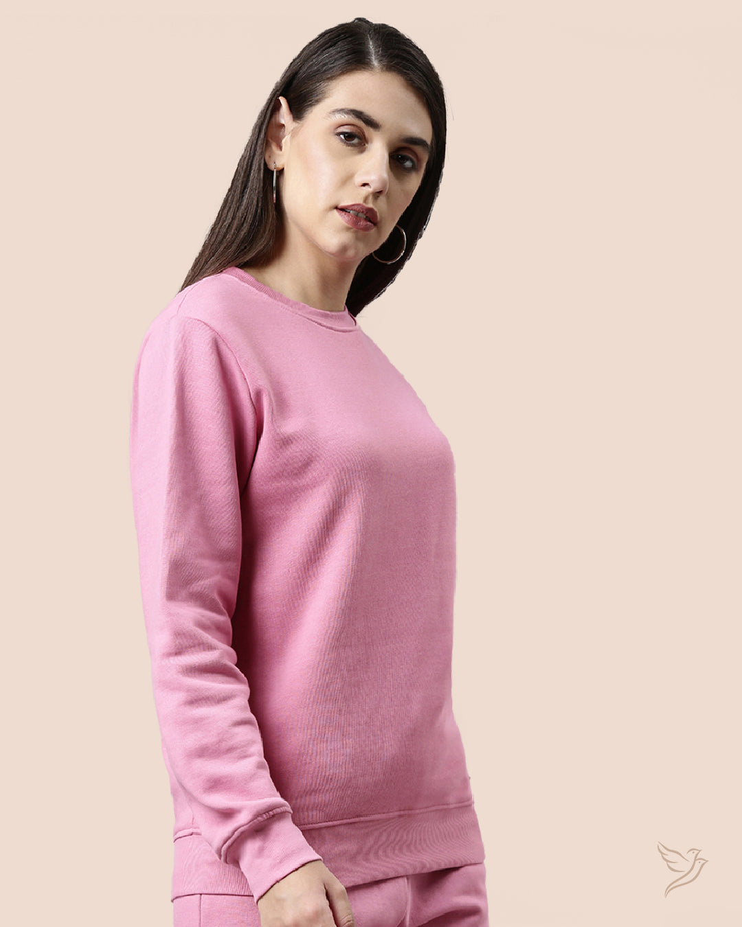 Dark Pink Sweat Shirt for College Girls