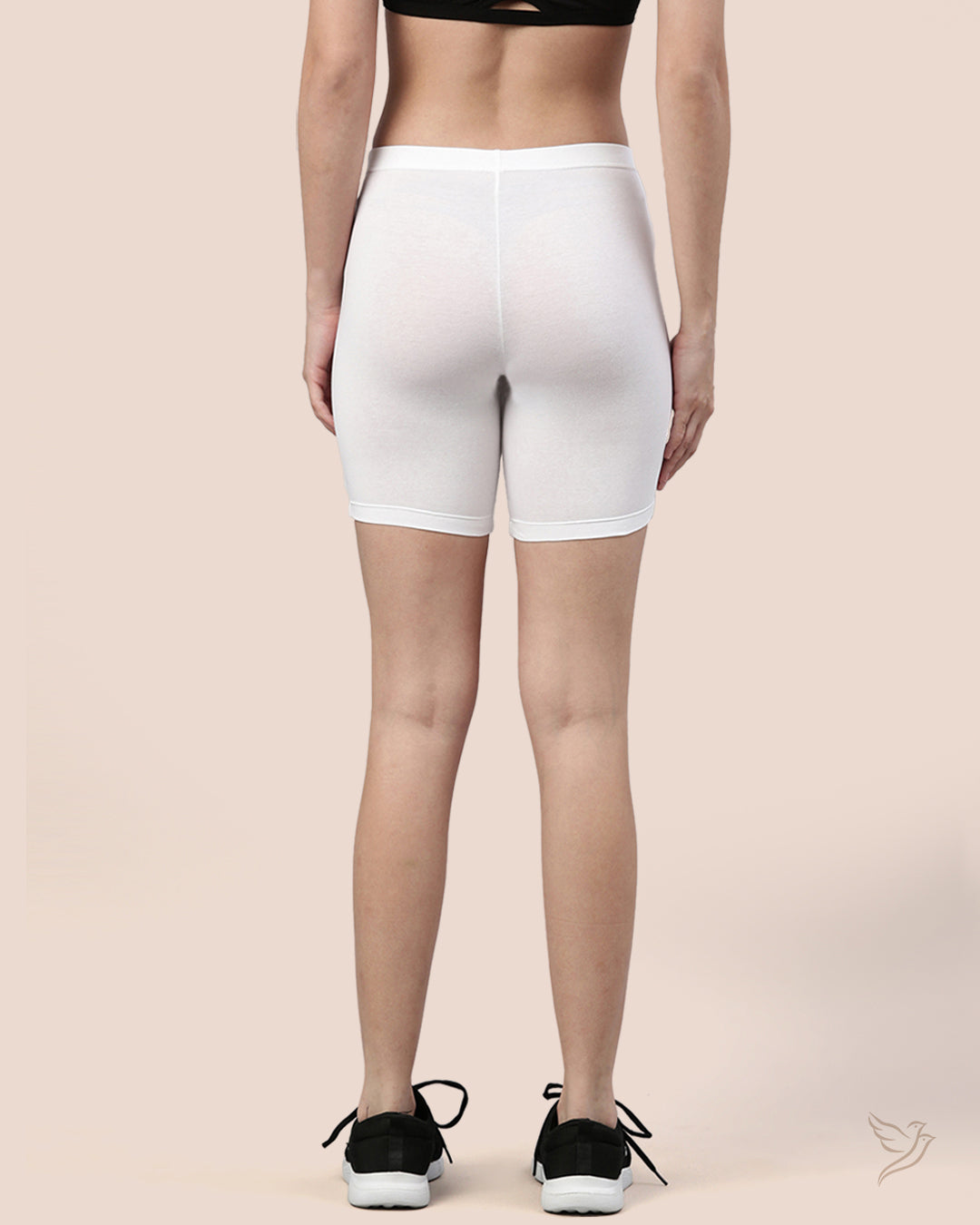 Stylish Pearl White Women Secura Shorts