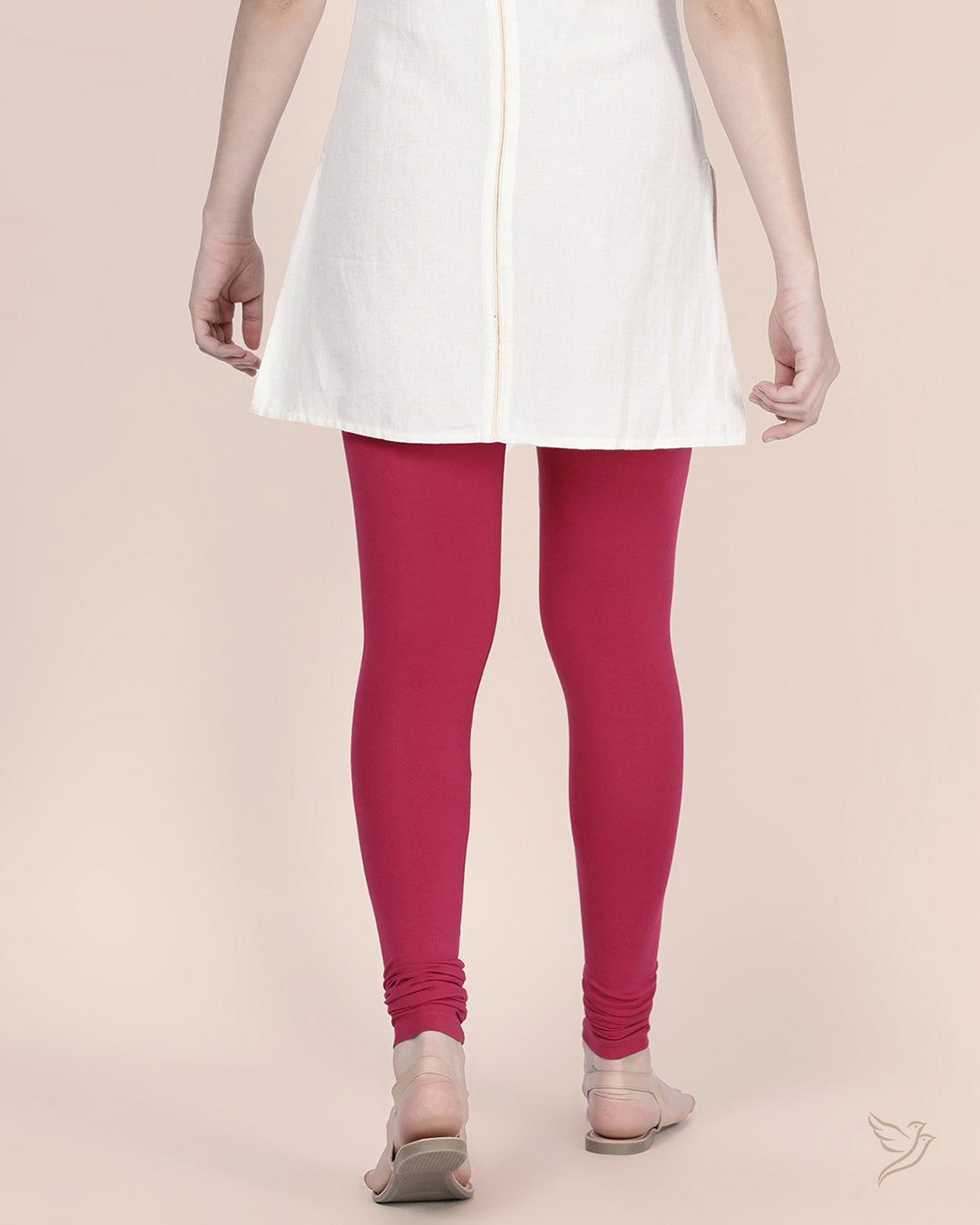 Stylish Bubble Gum Cotton Churidar Legging