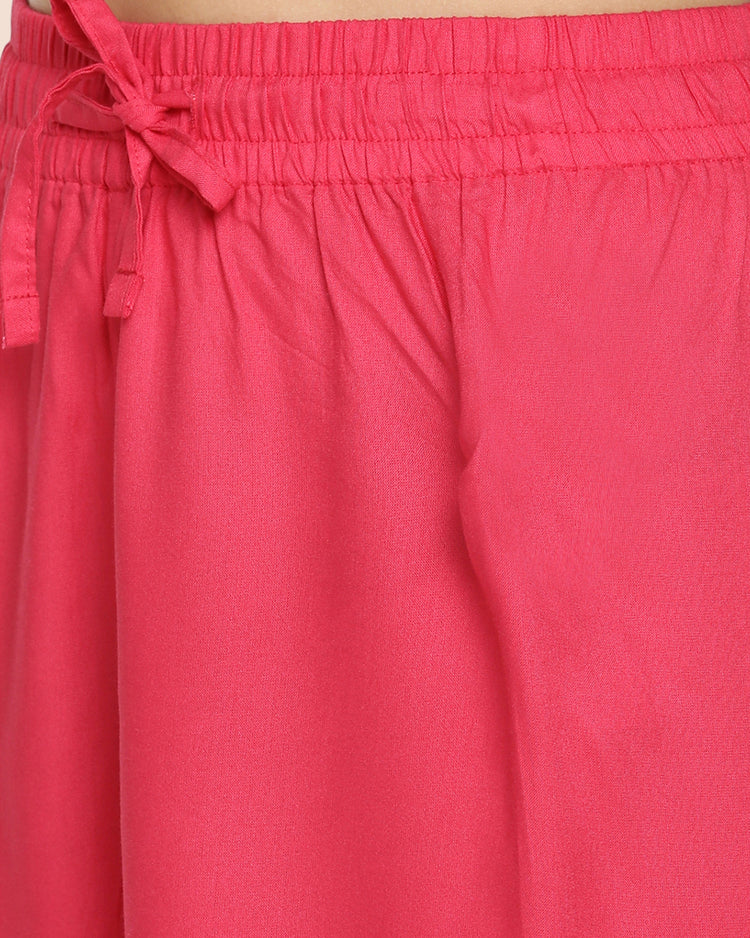 Mustard Wide Leg Solid Palazzo