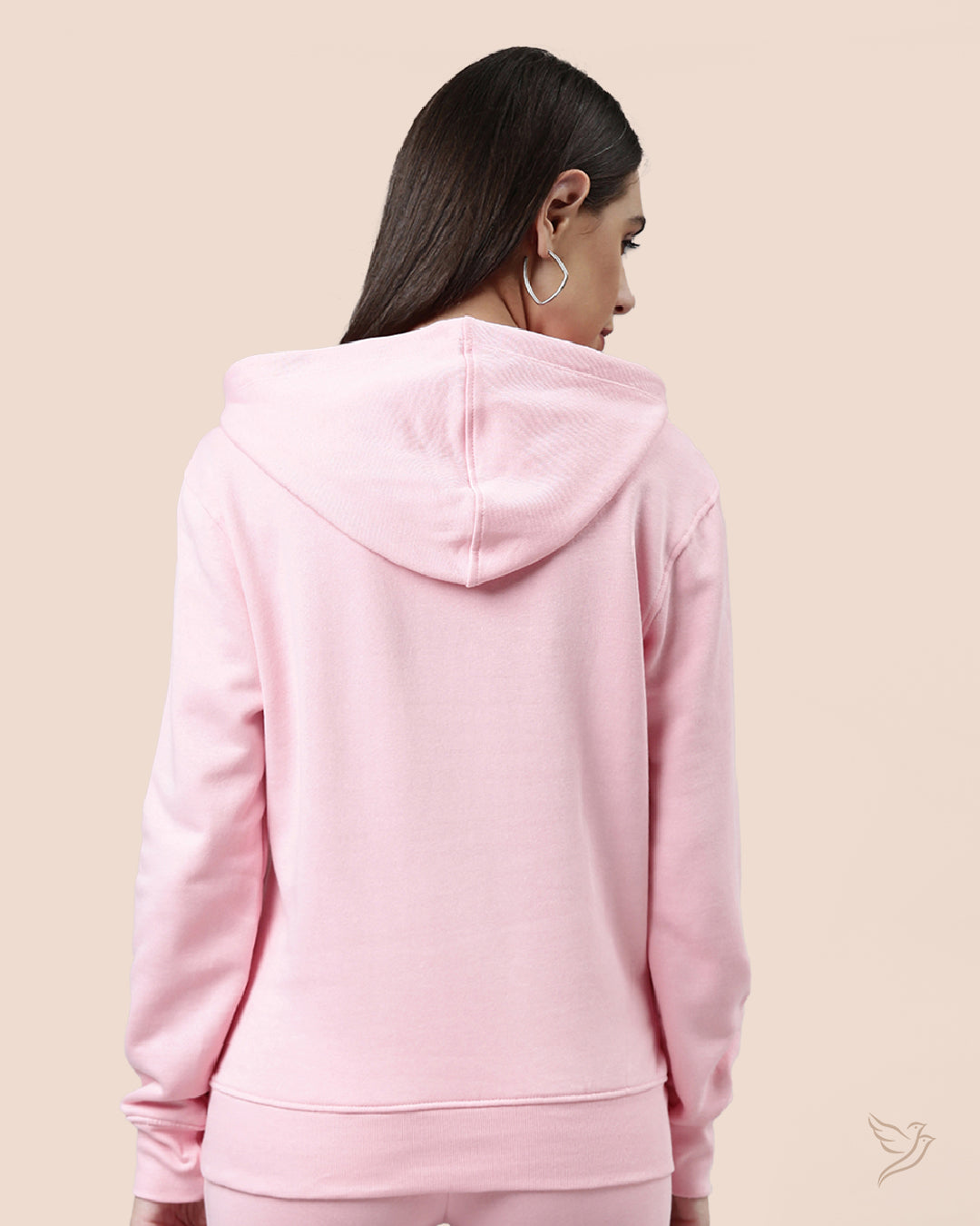 Luxury Light Pink Women Hoodie