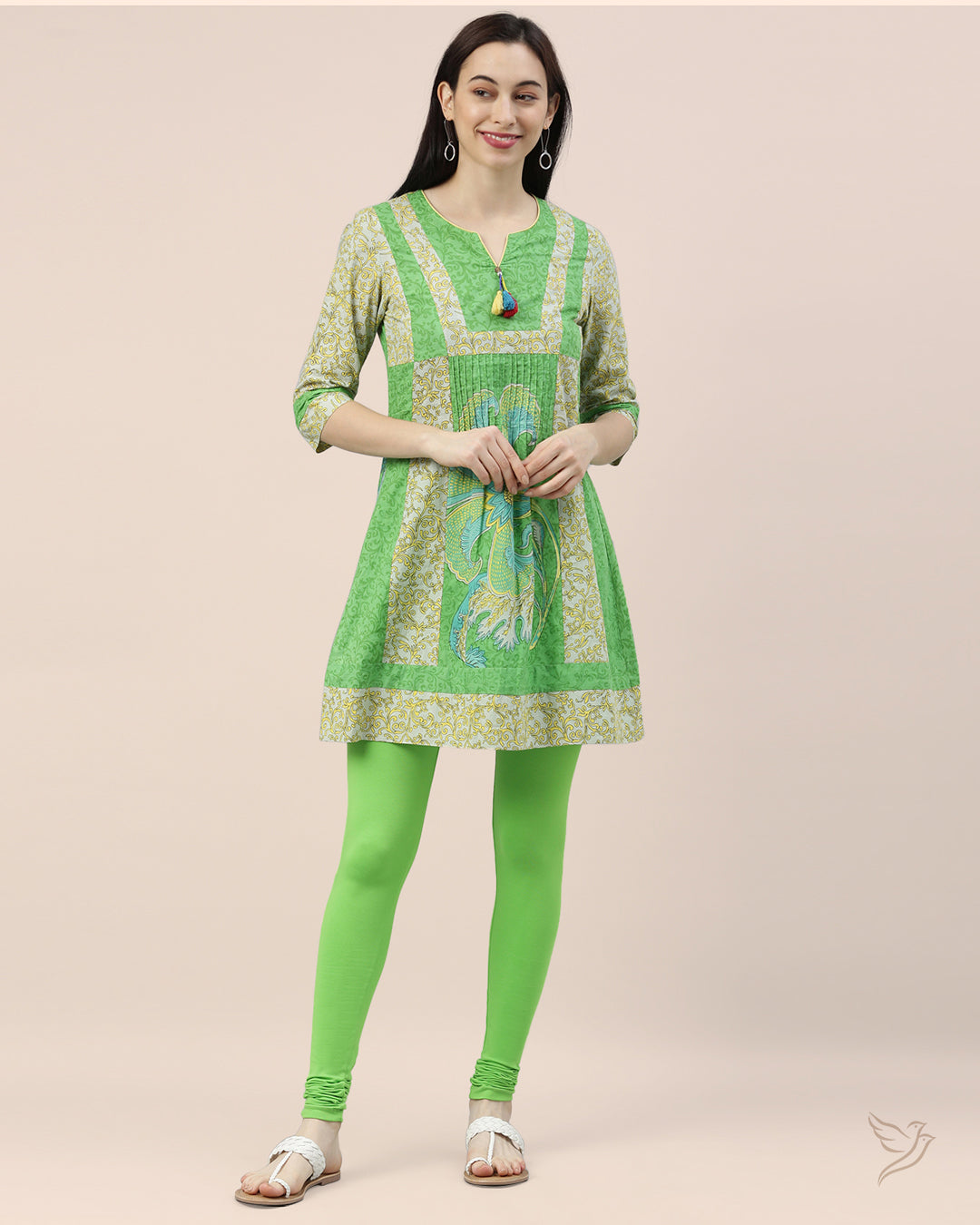 Luxury Chloro Phyll Cotton Churidar Legging  