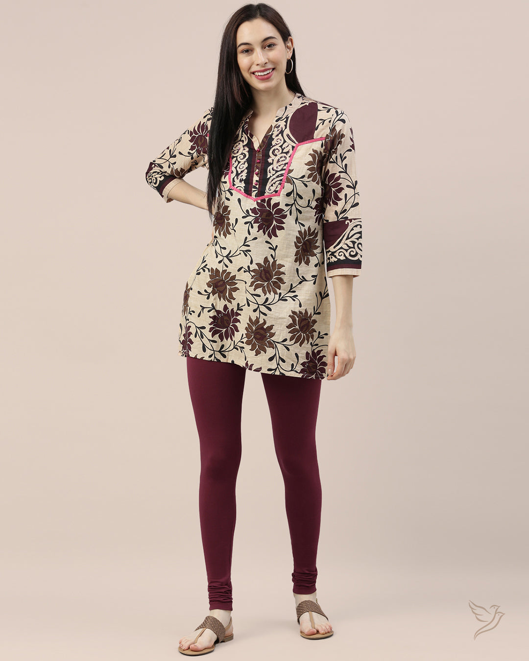 Luxury Grape Vine Cotton Churidar Legging  