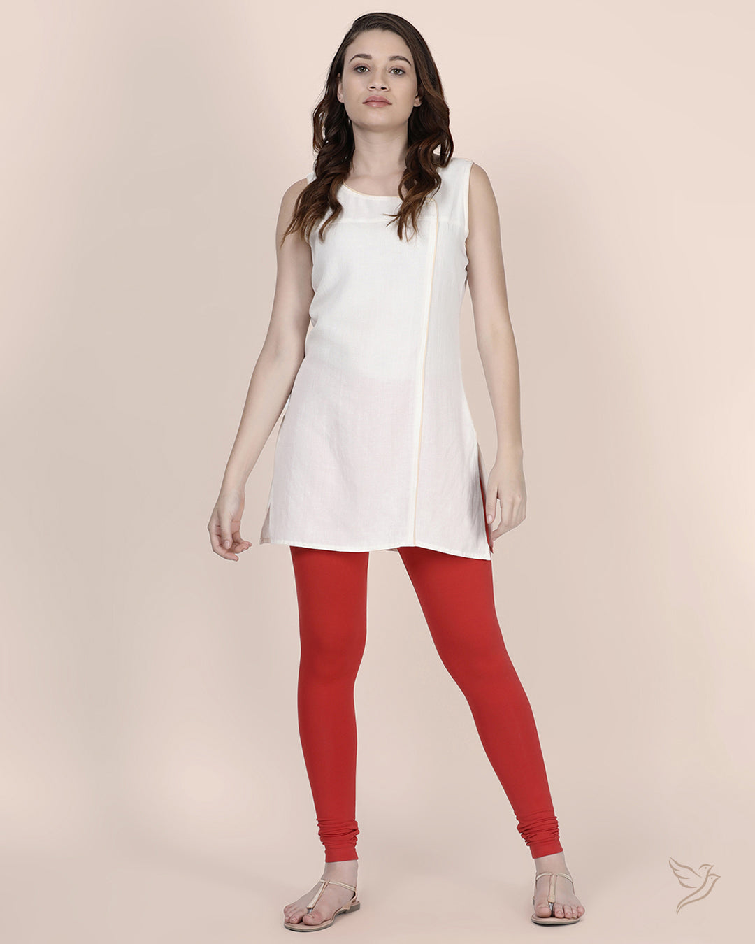 Luxury Red Chilli Cotton Churidar Legging  