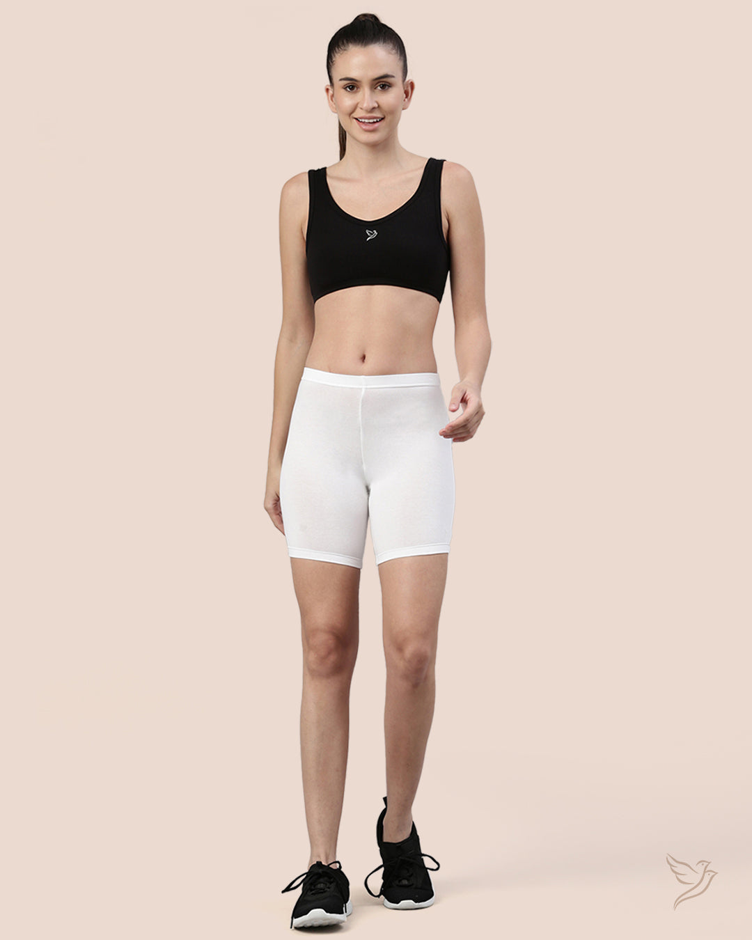 Luxury Pearl White Women Secura Shorts