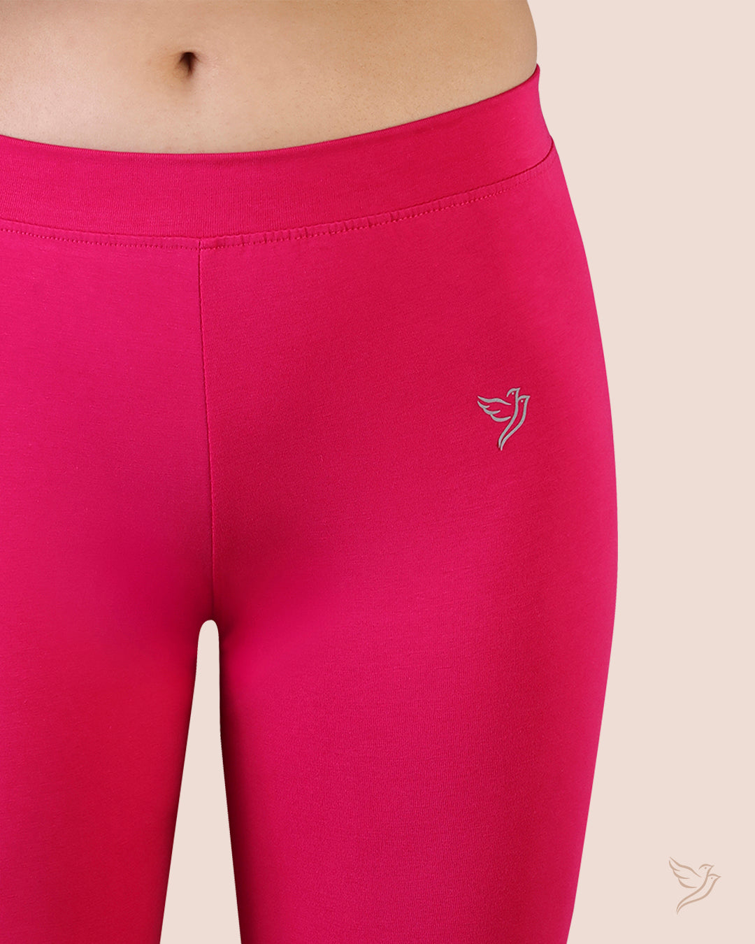 Comfortable Bubble Gum Cotton Churidar Legging