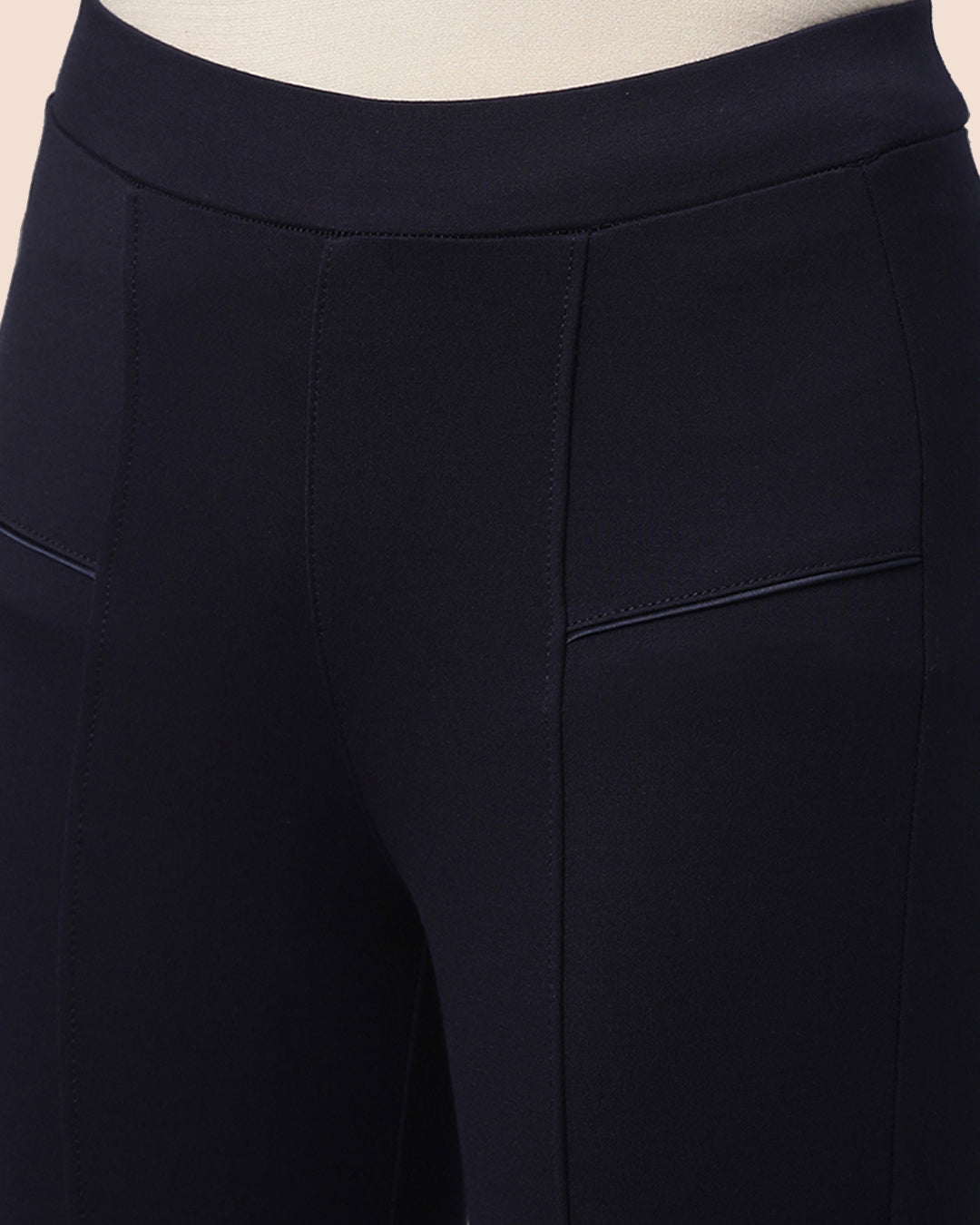 Comfortable Navy Women Solid Treggings