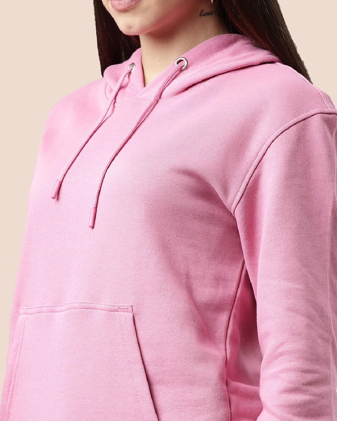 Dark Pink Hoodie for College Girls